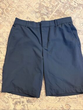 Nike Men's Flat-Front Shorts in Navy Blue